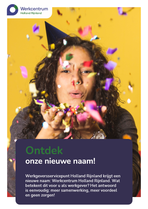 Werkcentrum Holland Rijnland flyer nieuwe naam
