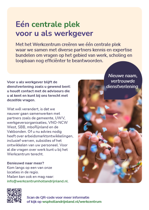 Werkcentrum Holland Rijnland flyer